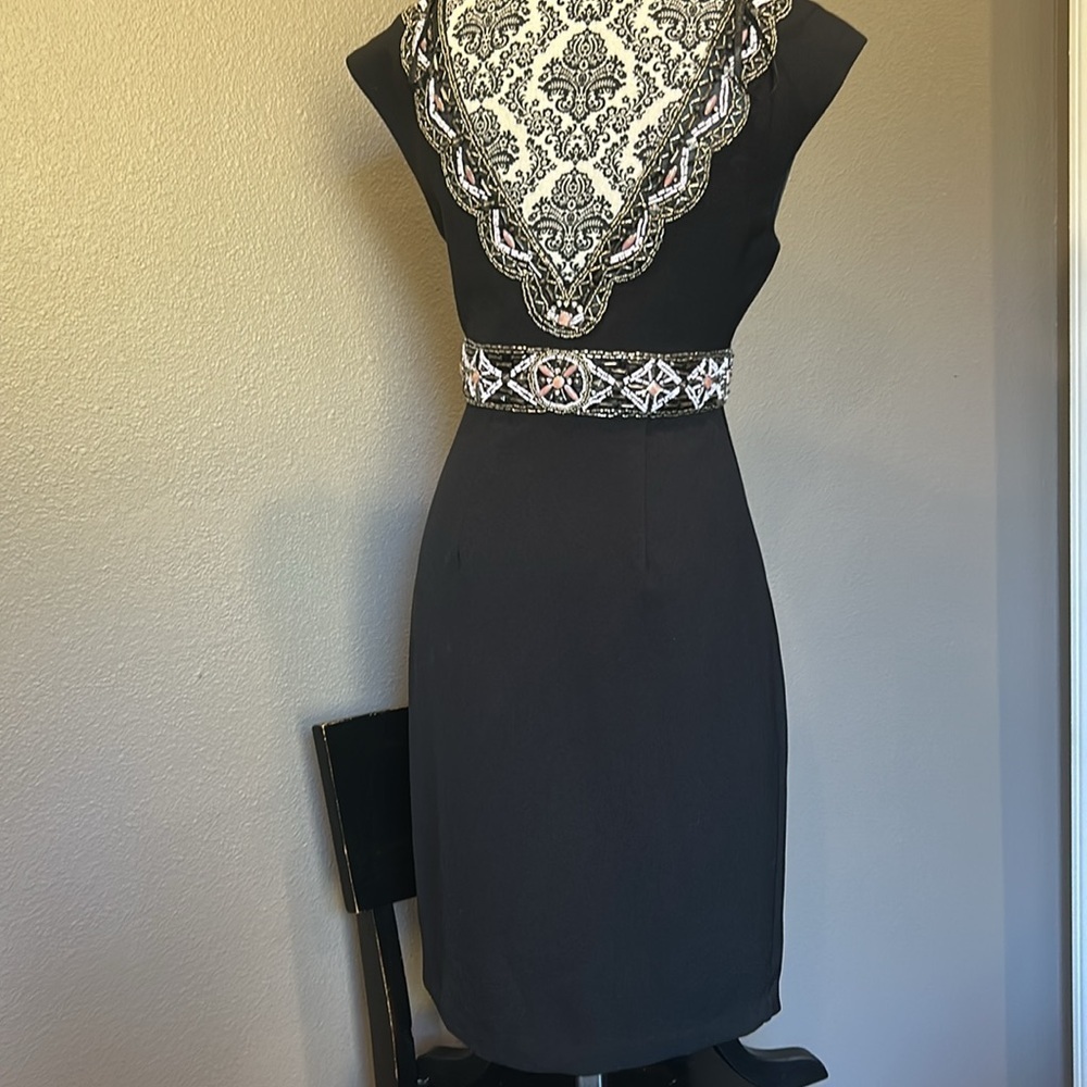 Sue Wong Womens Slip Dress Vtg 90s Y2K Black Size 4 - Picture 9 of 17